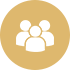 Ícone dourado com 3 pessoas