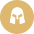 Ícone dourado com capacete de armadura